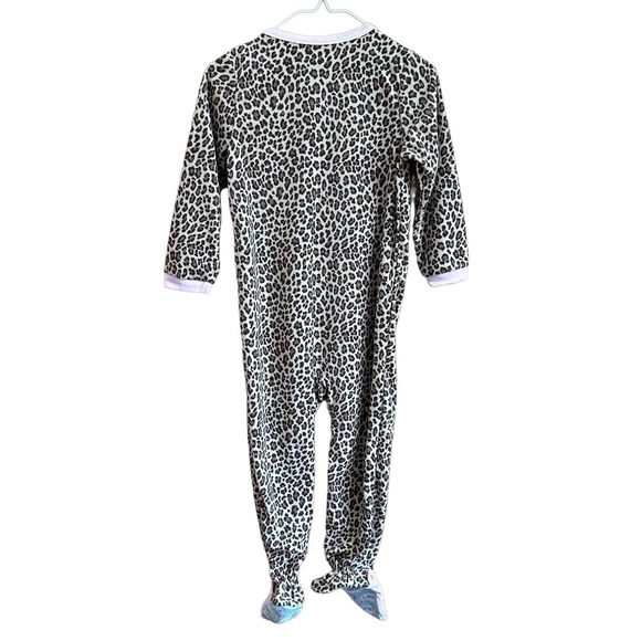 NWT, Carter One Piece Fleece Animal Print Girls Sz 4T w/Kitty Cat Feet - Picture 3 of 13